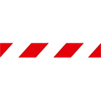 Normaluz RD80111 - Cintas de Balizamiento Cinta Para Acordonar Balizamiento Plastico 5 cm x 100 m x 0.03 mm- Blanco-Rojo